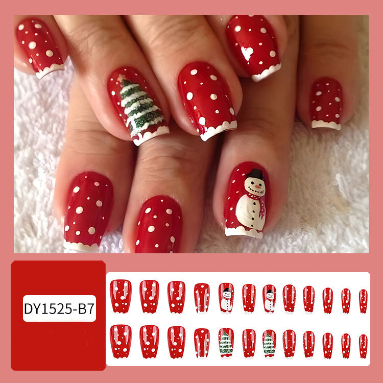 24pcs Christmas False Nails