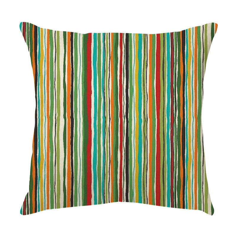 Geometric Pattern Linen Pillowcase