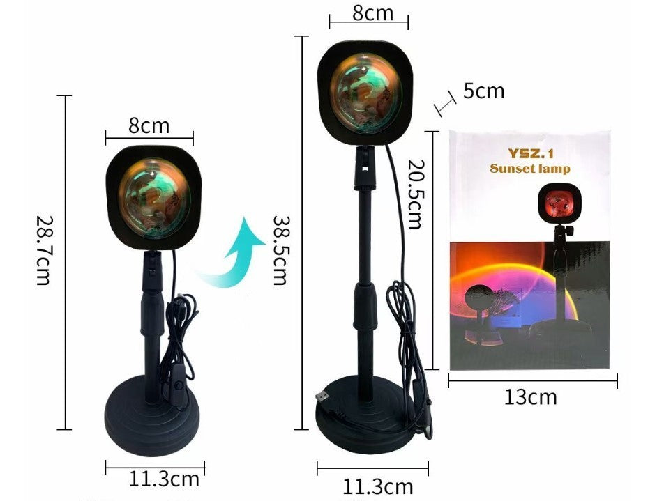 Rechargeable Rainbow Projection Sunset Lamp