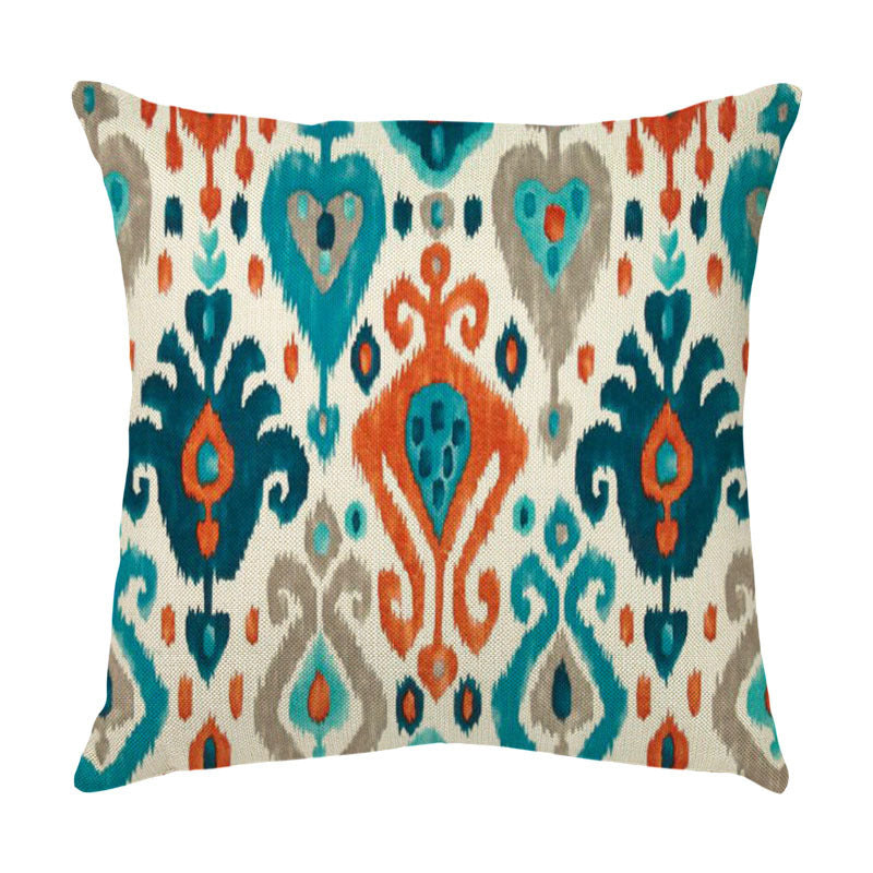 Geometric Pattern Linen Pillowcase