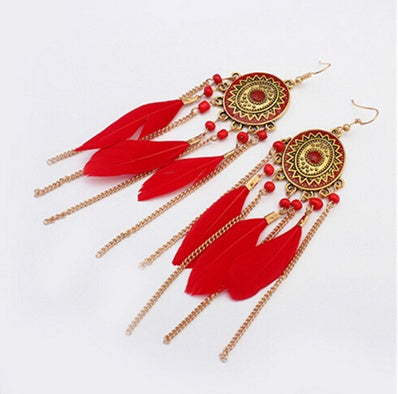 Bohemian Feather Earrings