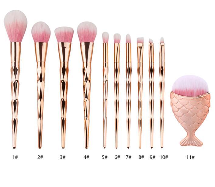 Diamond Fish Makeup Brush Set