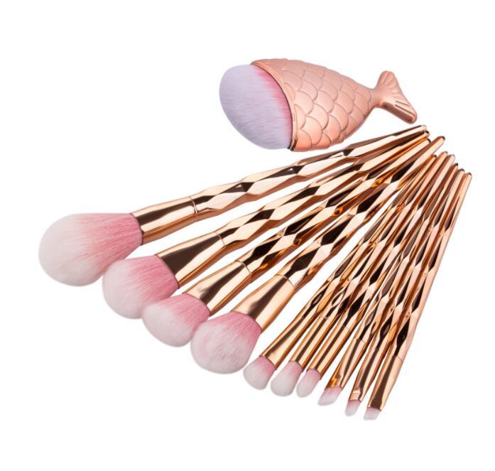 Diamond Fish Makeup Brush Set