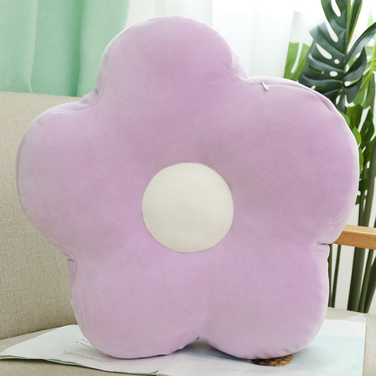 Purple Home Pillow Flower Cushion