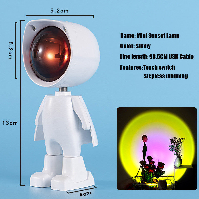 Robot Atmosphere Light Sunset Red Lamp