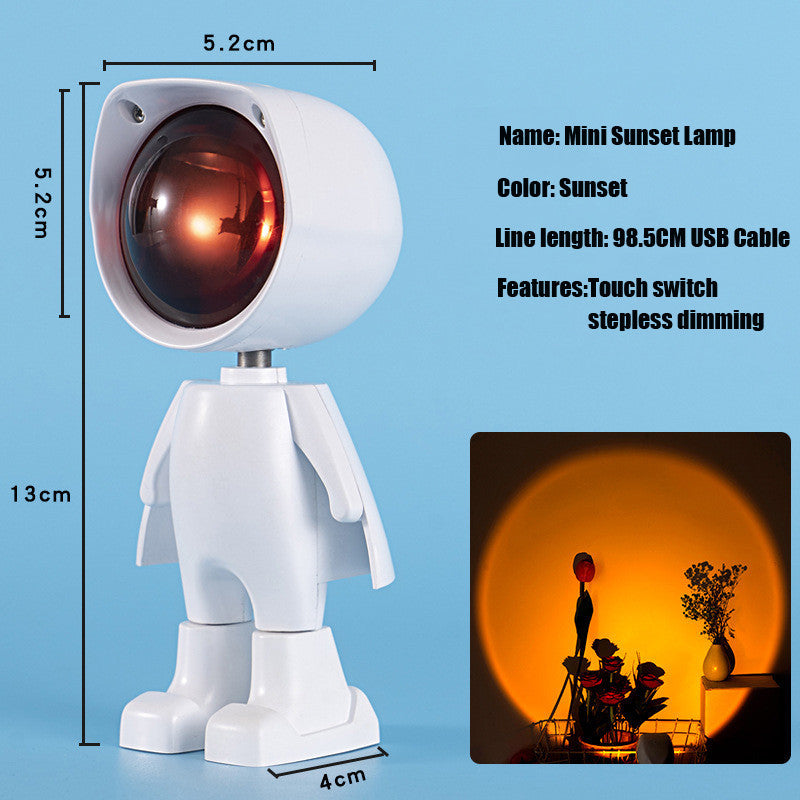 Robot Atmosphere Light Sunset Red Lamp