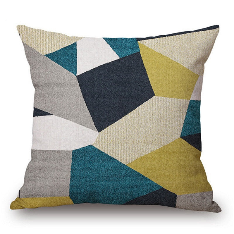 Sofa Linen Modern Abstract  Art Geometric Pillowcase