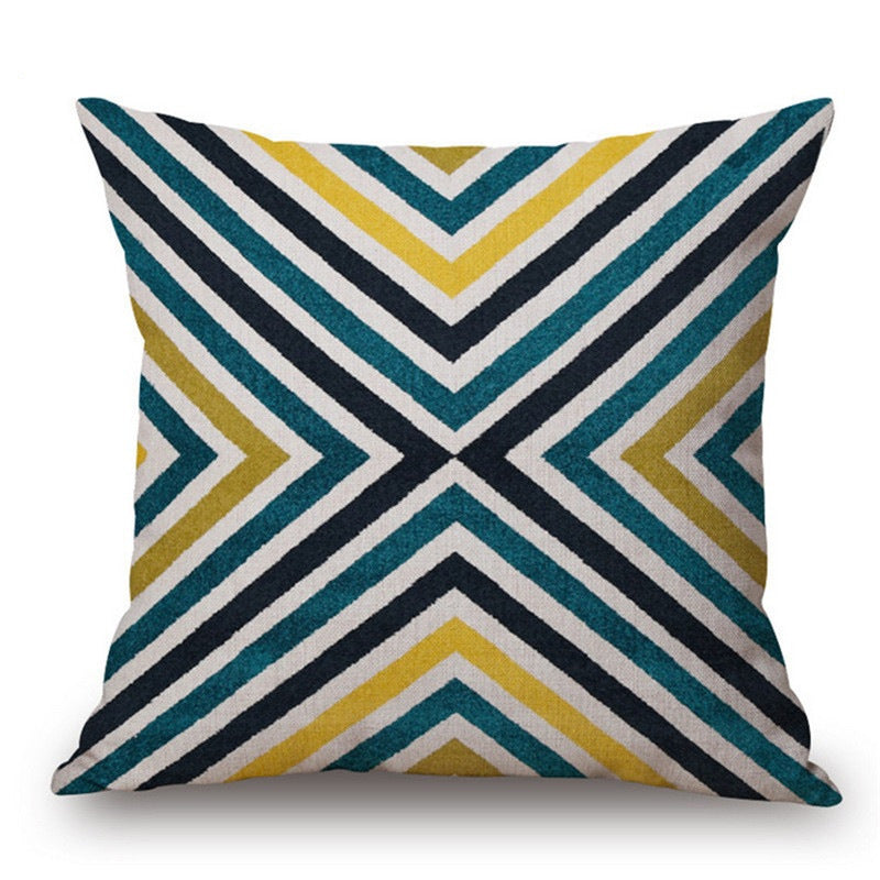 Sofa Linen Modern Abstract  Art Geometric Pillowcase