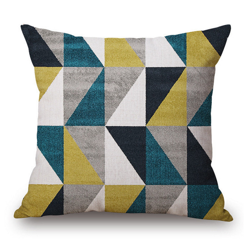 Sofa Linen Modern Abstract  Art Geometric Pillowcase