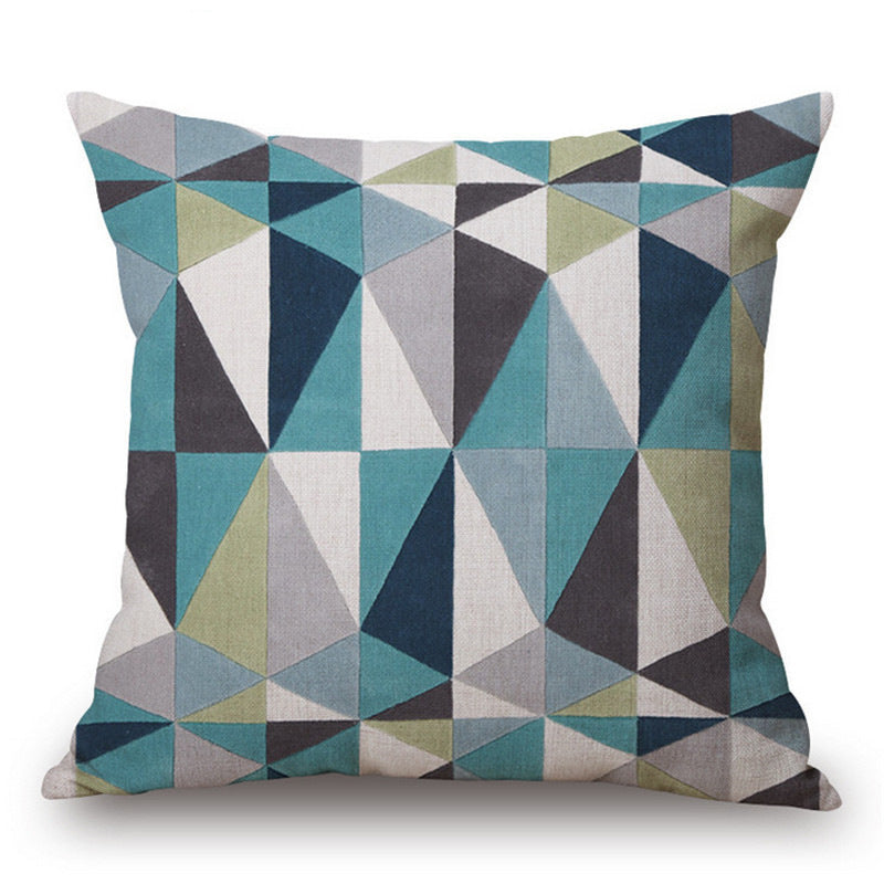 Sofa Linen Modern Abstract  Art Geometric Pillowcase