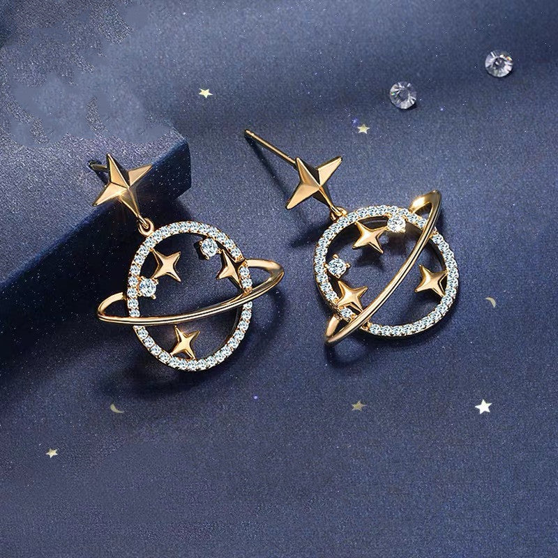 Universe Planet Star Drop Earrings