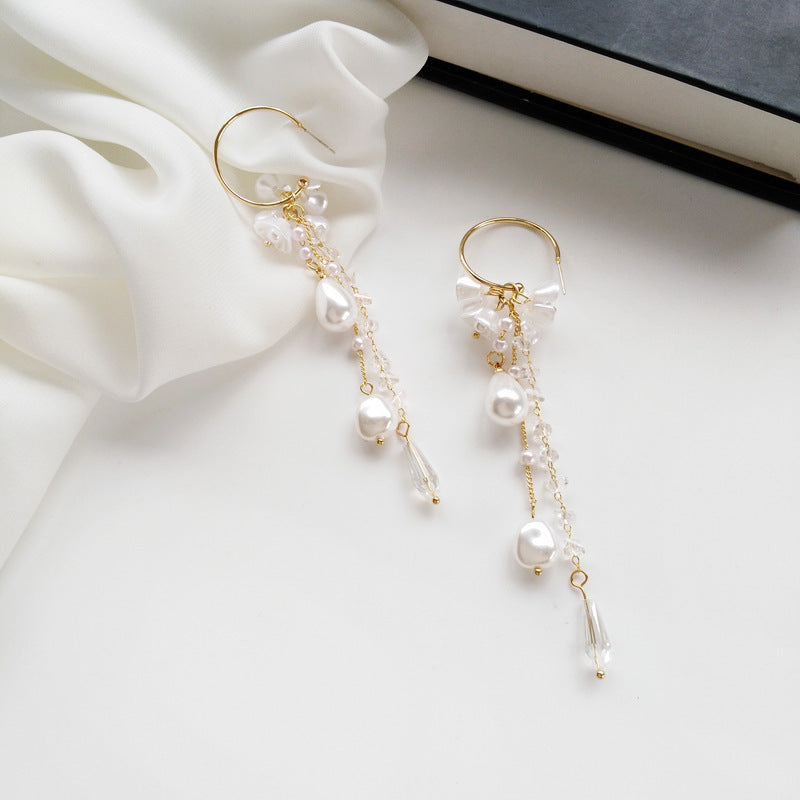 S925 Silver Needle Aesthetic Super Fairy Long Earrings