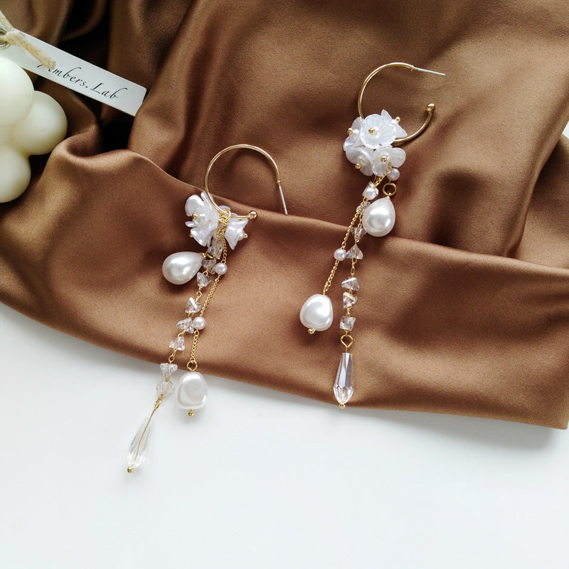 S925 Silver Needle Aesthetic Super Fairy Long Earrings