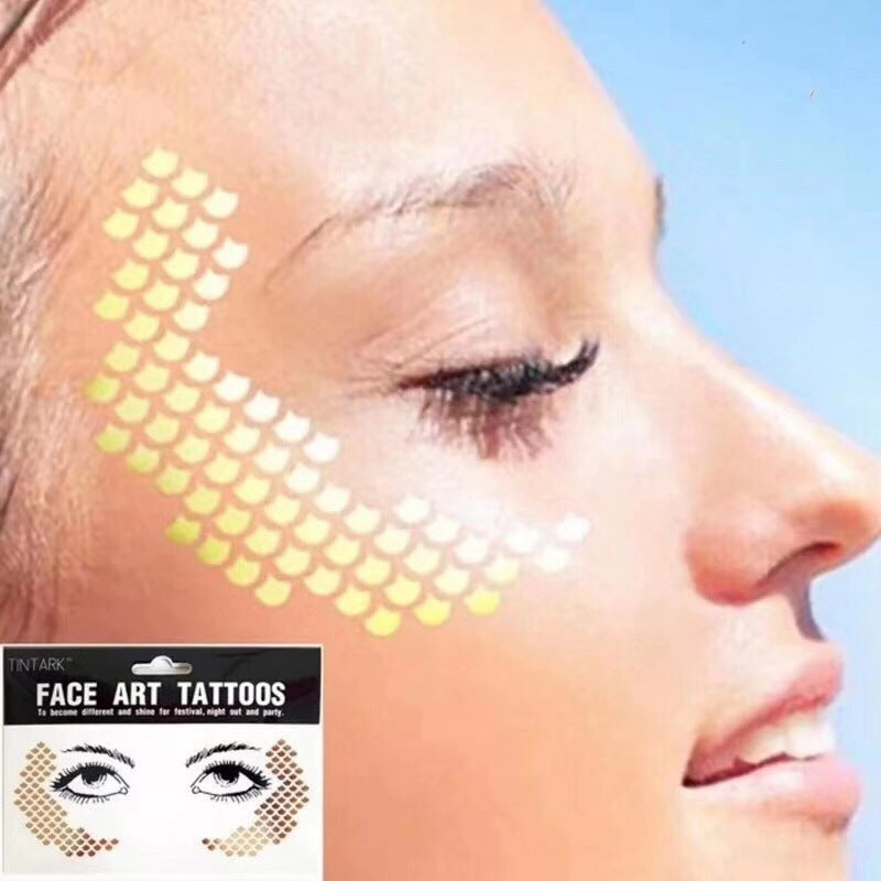 Bronzing Tattoo Face Sticker Waterproof