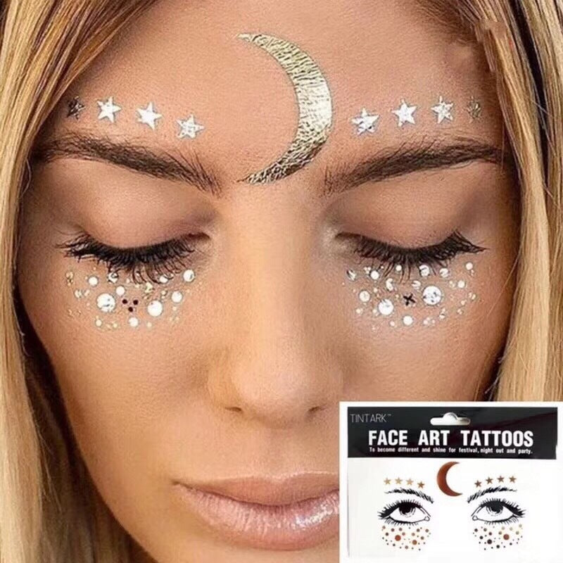 Bronzing Tattoo Face Sticker Waterproof