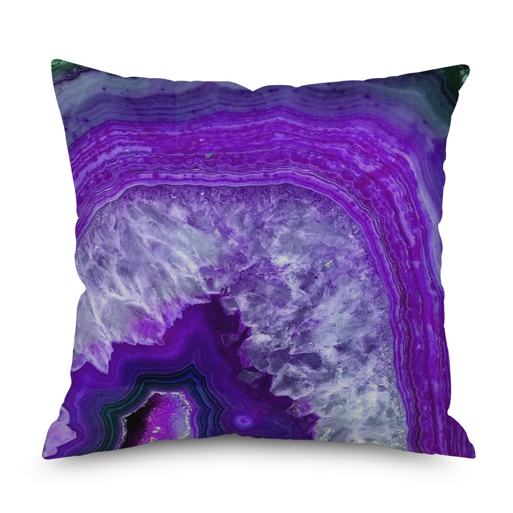 Purple Series Pattern Linen Pillowcase