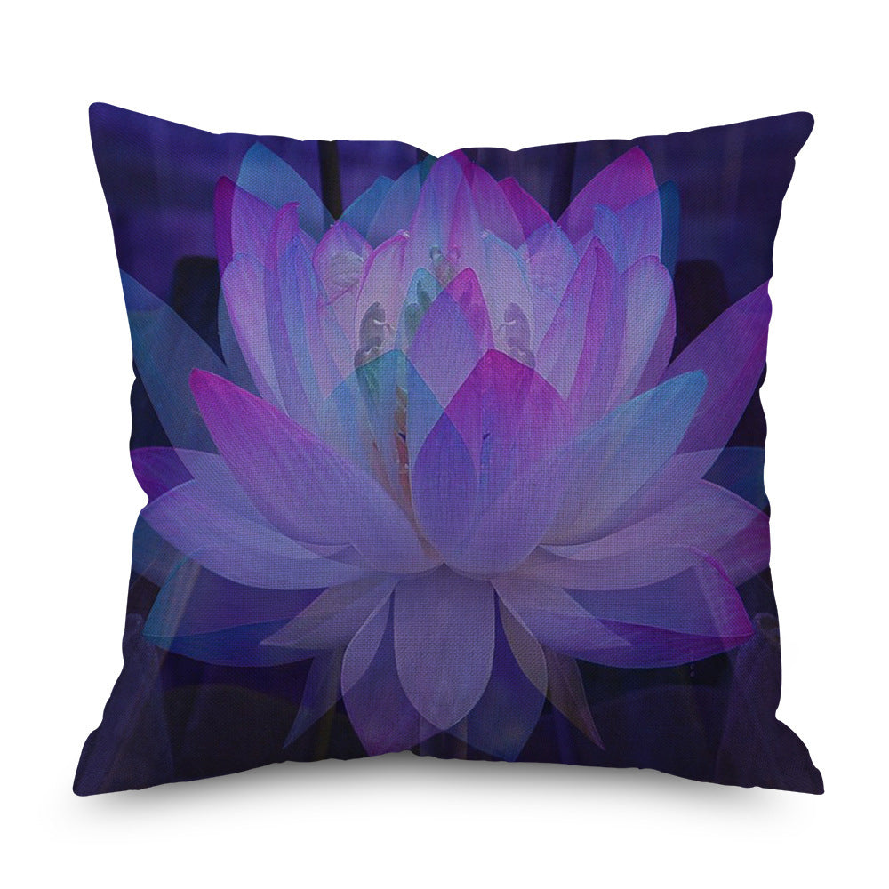 Purple Series Pattern Linen Pillowcase