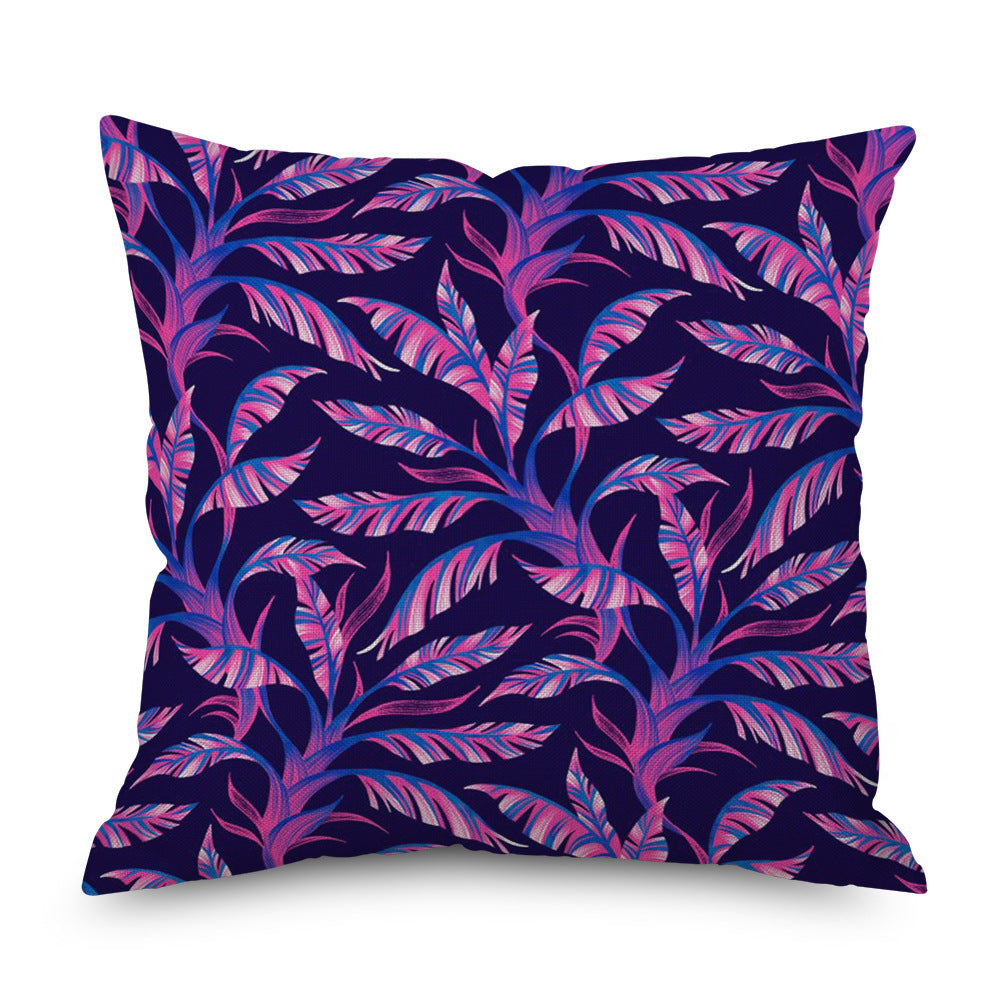 Purple Series Pattern Linen Pillowcase