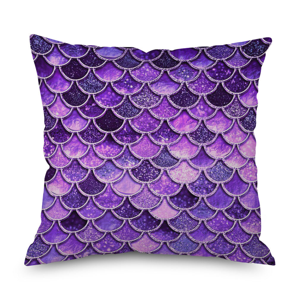 Purple Series Pattern Linen Pillowcase