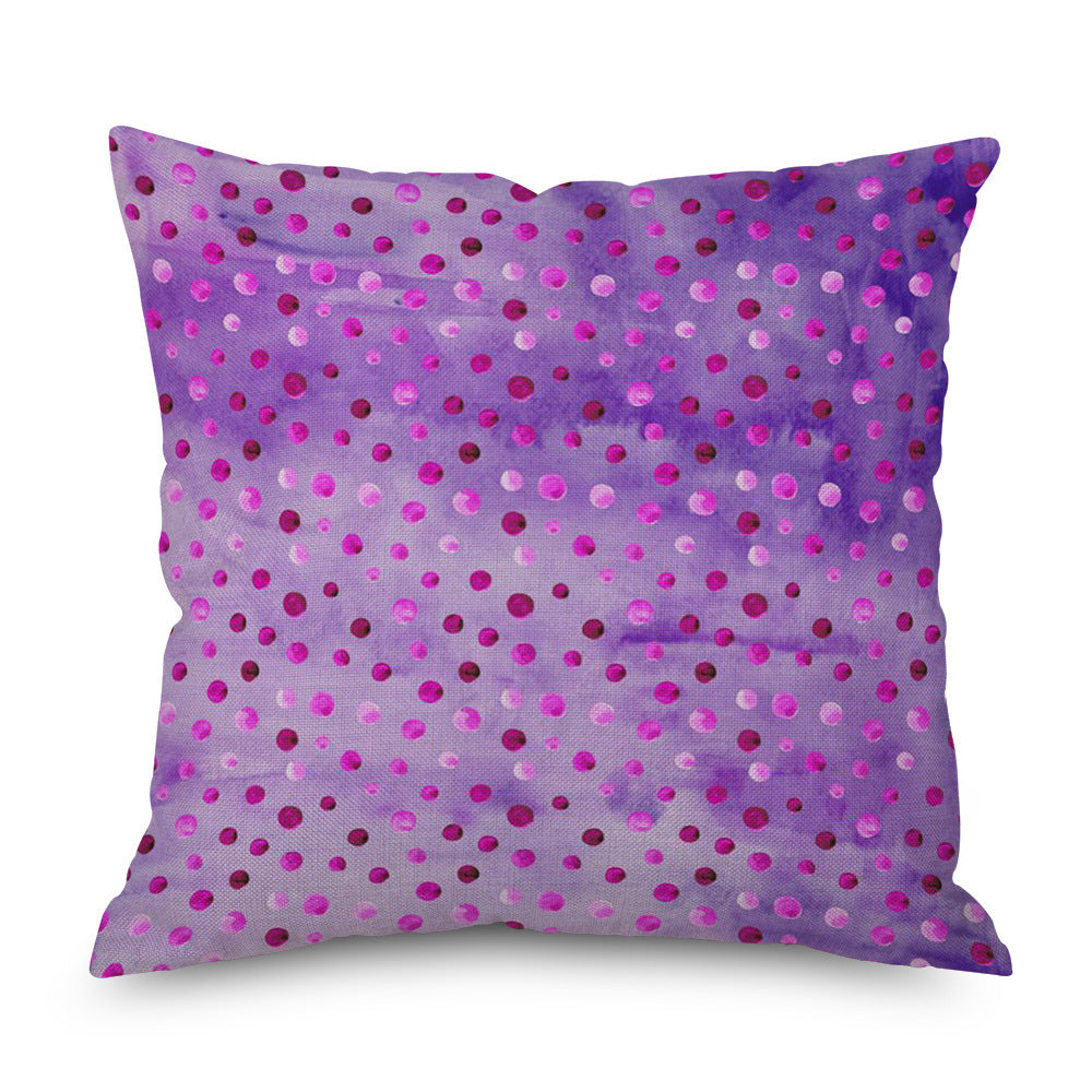 Purple Series Pattern Linen Pillowcase