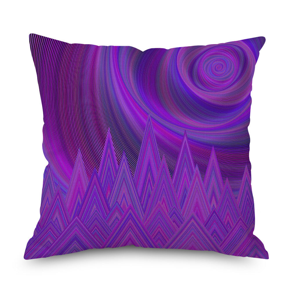 Purple Series Pattern Linen Pillowcase