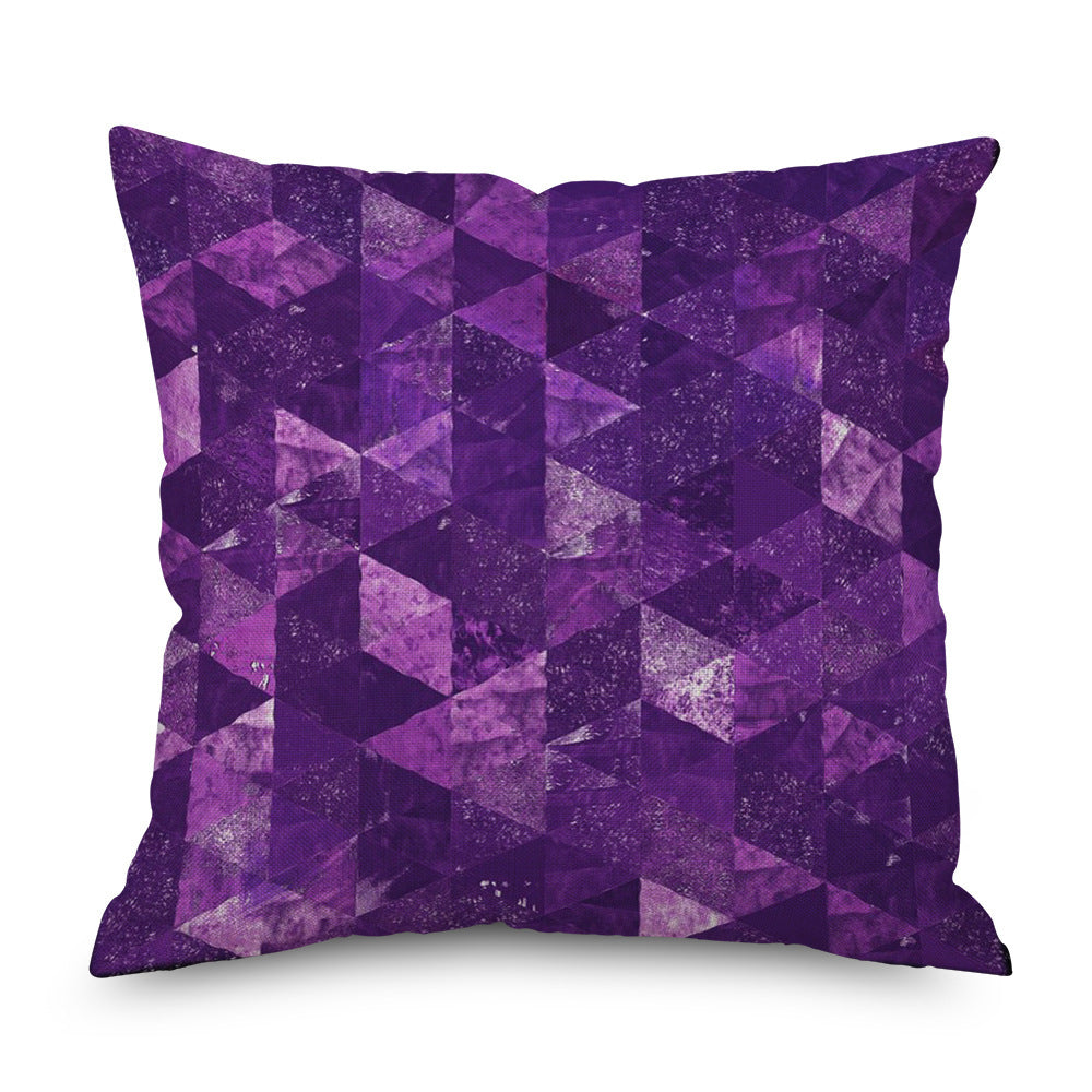 Purple Series Pattern Linen Pillowcase