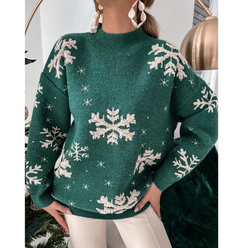 Knitted Fluffy Loose Christmas Sweater