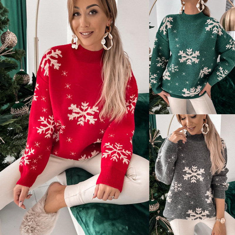 Knitted Fluffy Loose Christmas Sweater