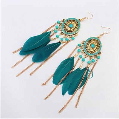 Bohemian Feather Earrings