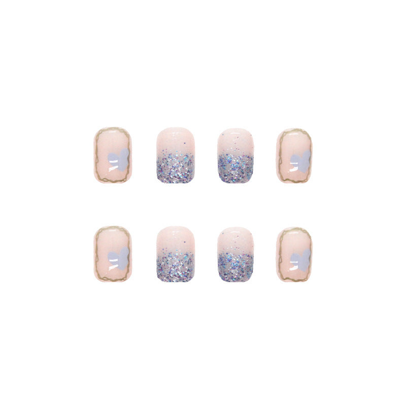 Nude Short Square Wear Fake Nails