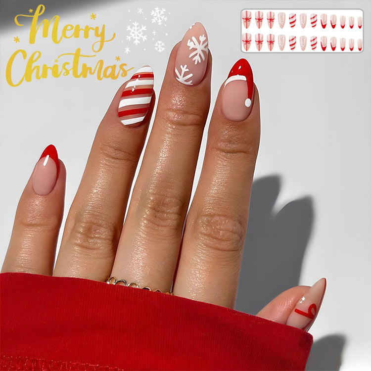 24pcs Christmas False Nails