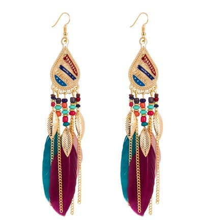 Bohemian Feather Earrings