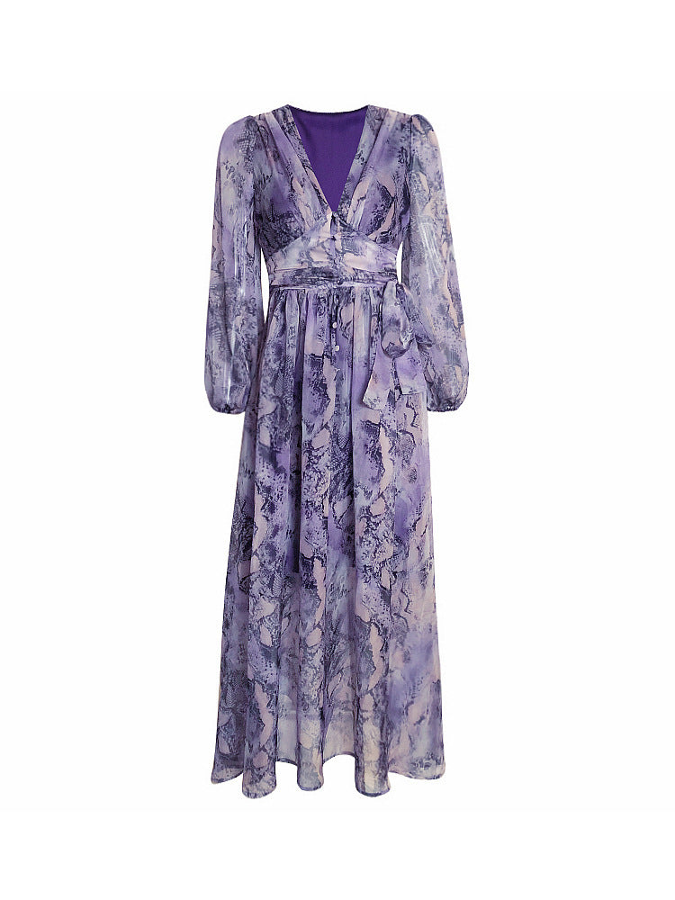 Purple Chiffon Dress