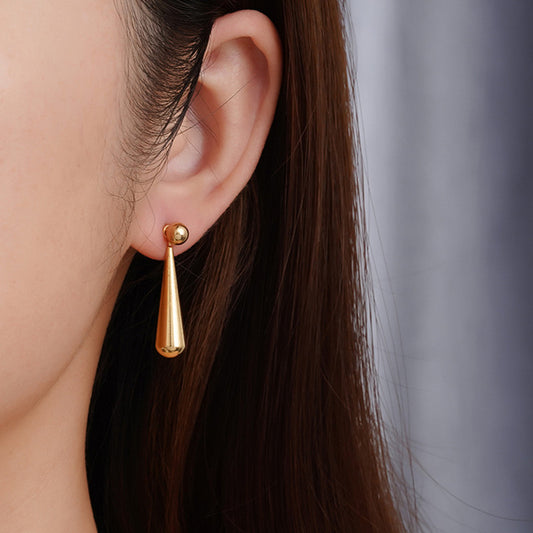 Minimalist Water Drop Ear Studs