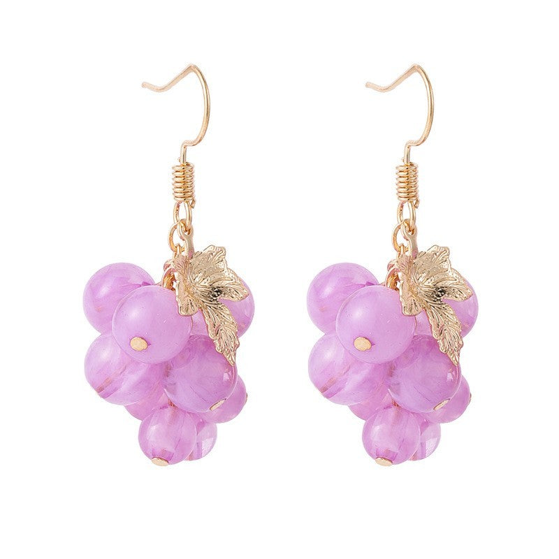 Purple Simple Flower Earrings