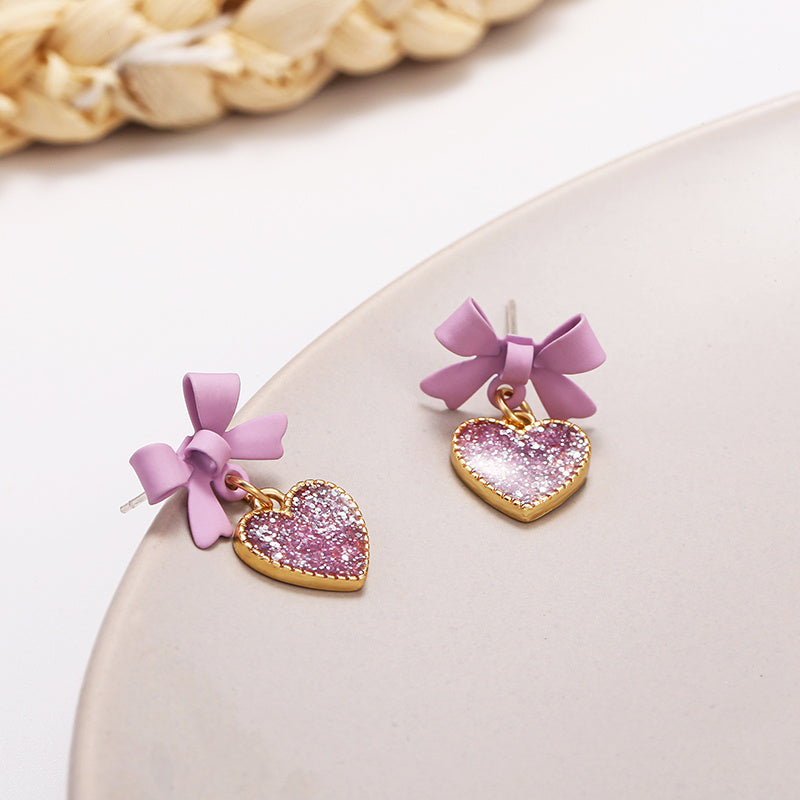 Purple Love Earrings