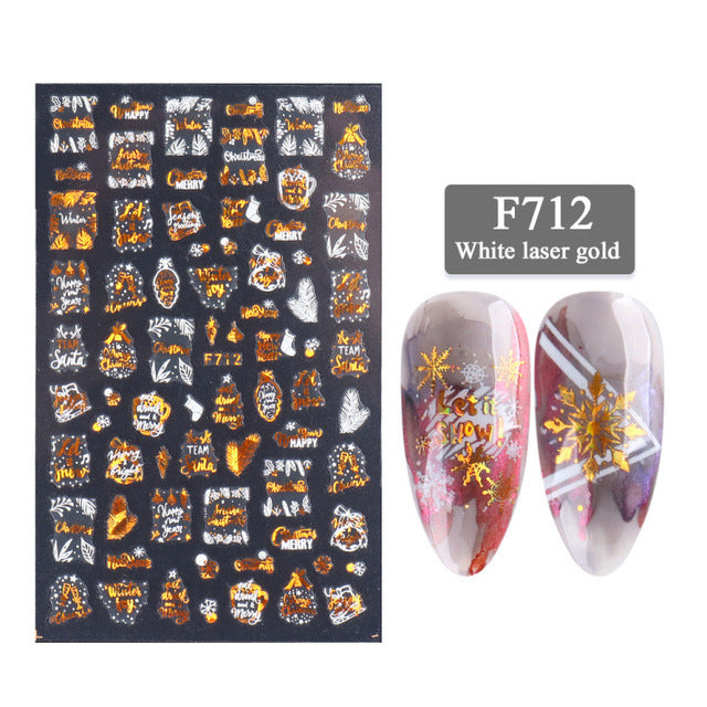 New Nail Stickers 3D Christmas Series