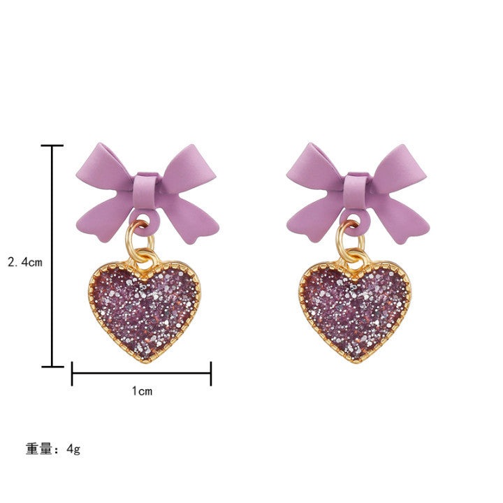 Purple Love Earrings