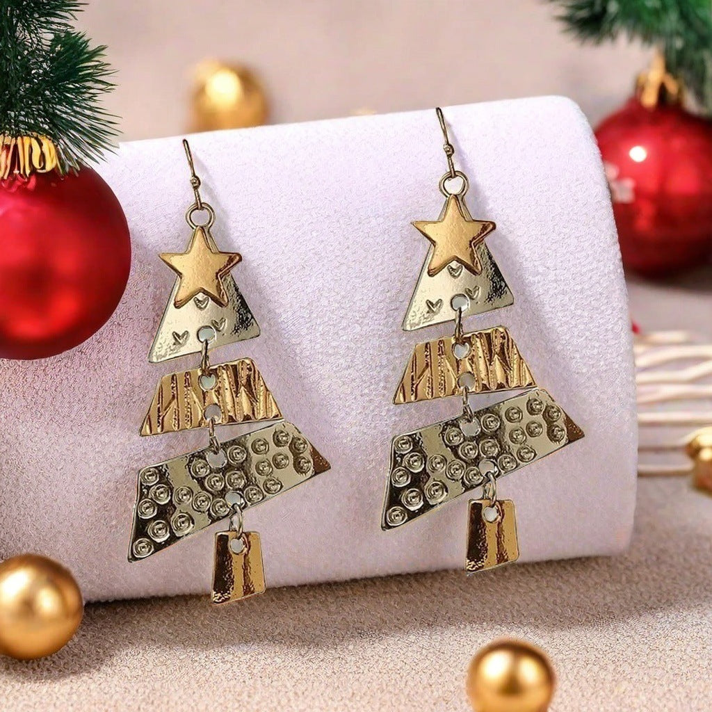 Christmas Tree Necklace And Earrings Jewelry