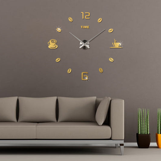 Oversized Mirror Wall Sticker Clock