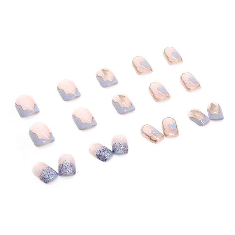 Nude Short Square Wear Fake Nails