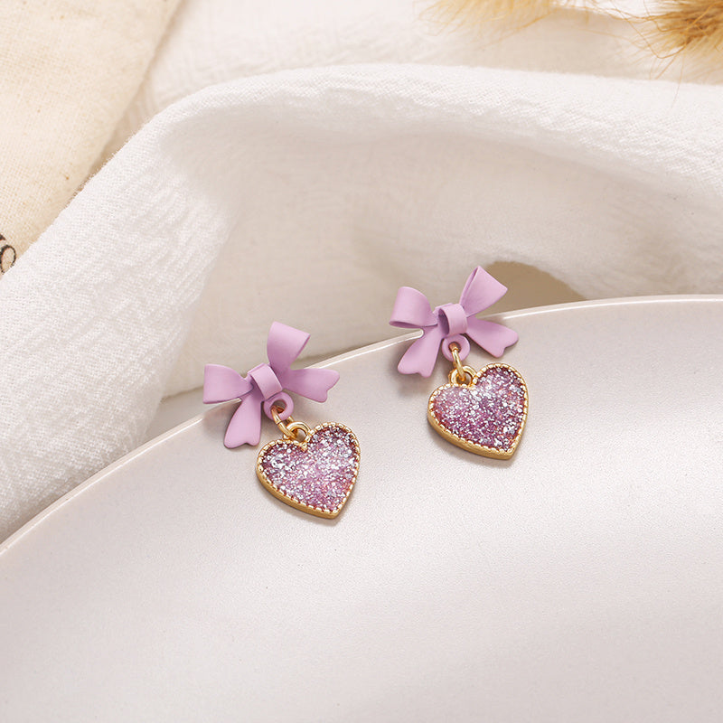 Purple Love Earrings