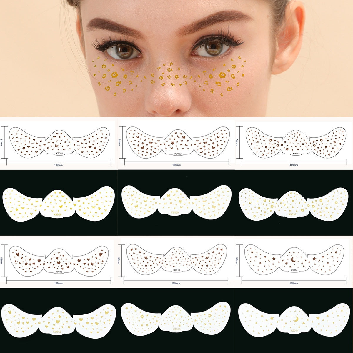 Freckle-like Dots Tattoo Sticker Waterproof Eye Stickers