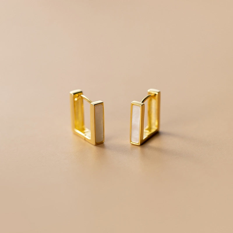 Elegant Shell Square Earrings