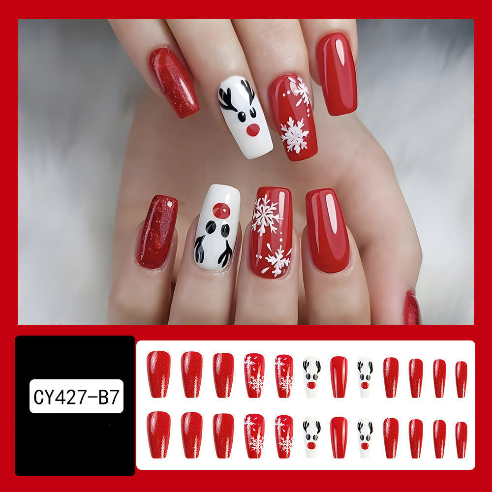 24pcs Christmas False Nails