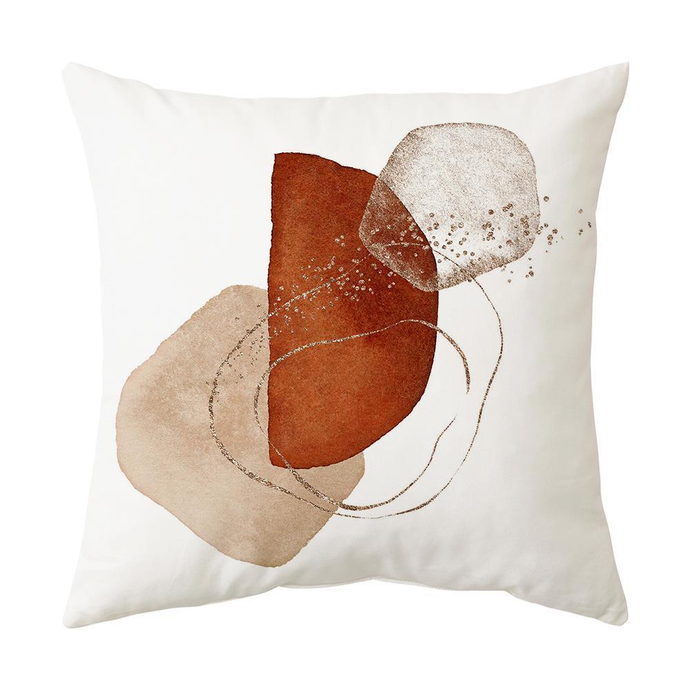 Home Geometric Abstract Irregular Pattern Print Cushion Cover