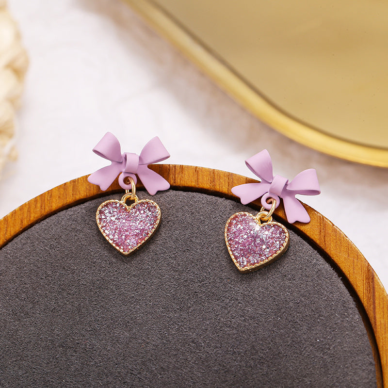 Purple Love Earrings