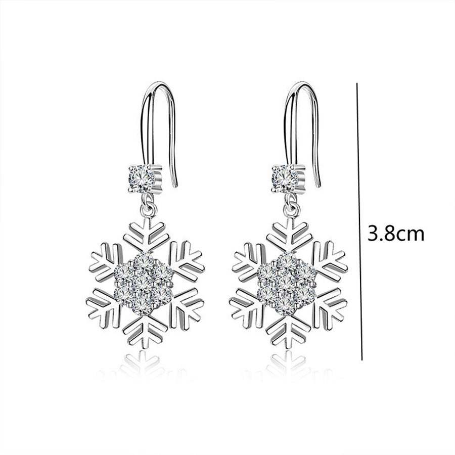 Temperament Snowflake Earrings