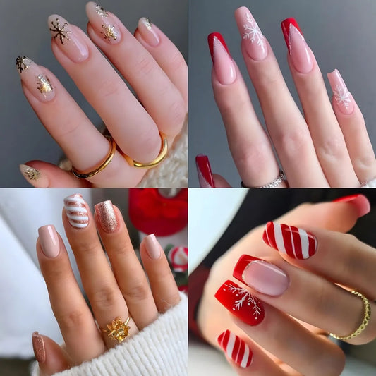 24Pcs Christmas Exclusive False Nails