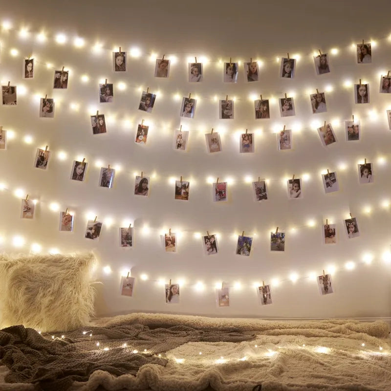 LED String Lights 2M/5M/10M Photo Clip